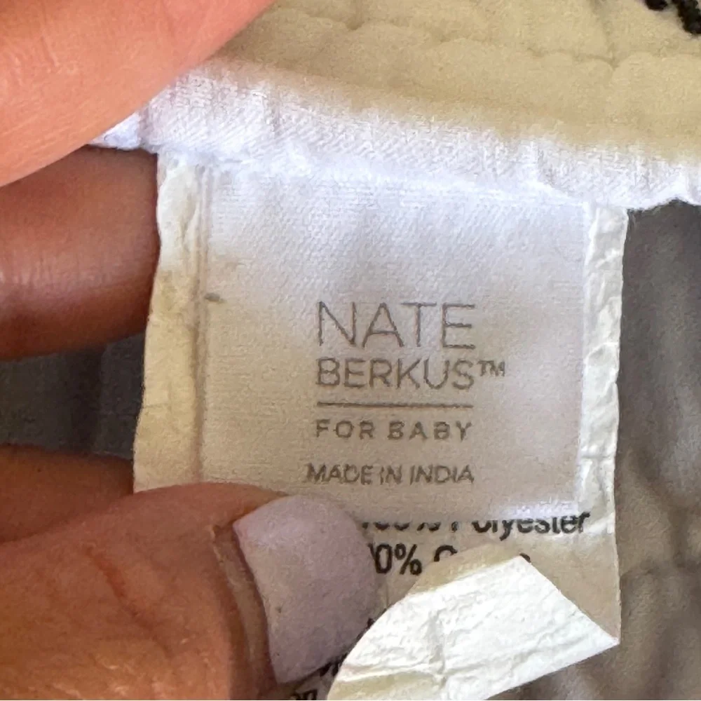 Nate Berkus for baby target black and white embroidered quilt
